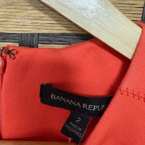Banana Republic Coral Dress Size 2 - Picture 11 of 12